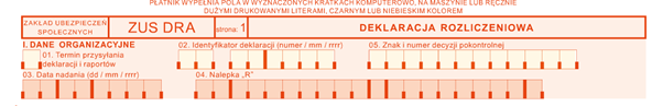 sekcja I zus dra